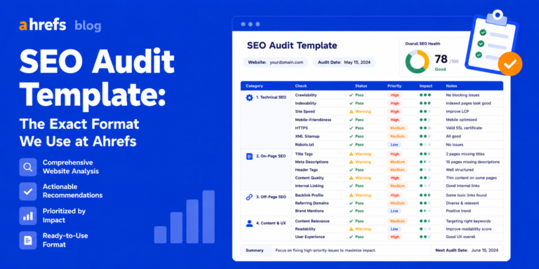 SEO Audit Template: The Exact Format We Use at Ahrefs