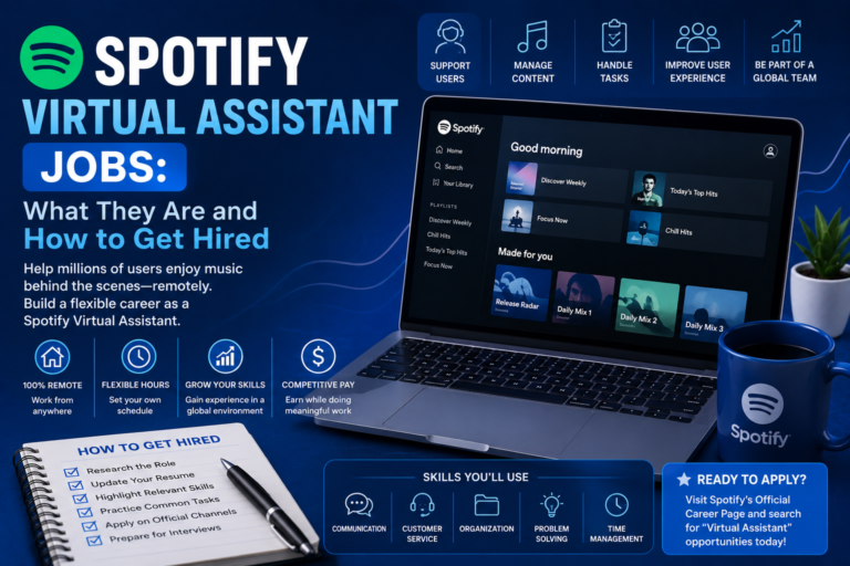 Spotify Virtual Assistant Jobs: What They Are and How to Get Hired