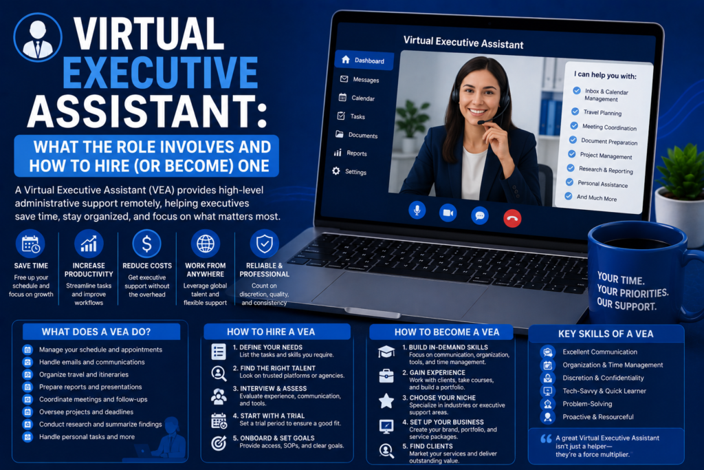 Virtual Executive Assistant: What the Role Involves and How to Hire (or Become) One