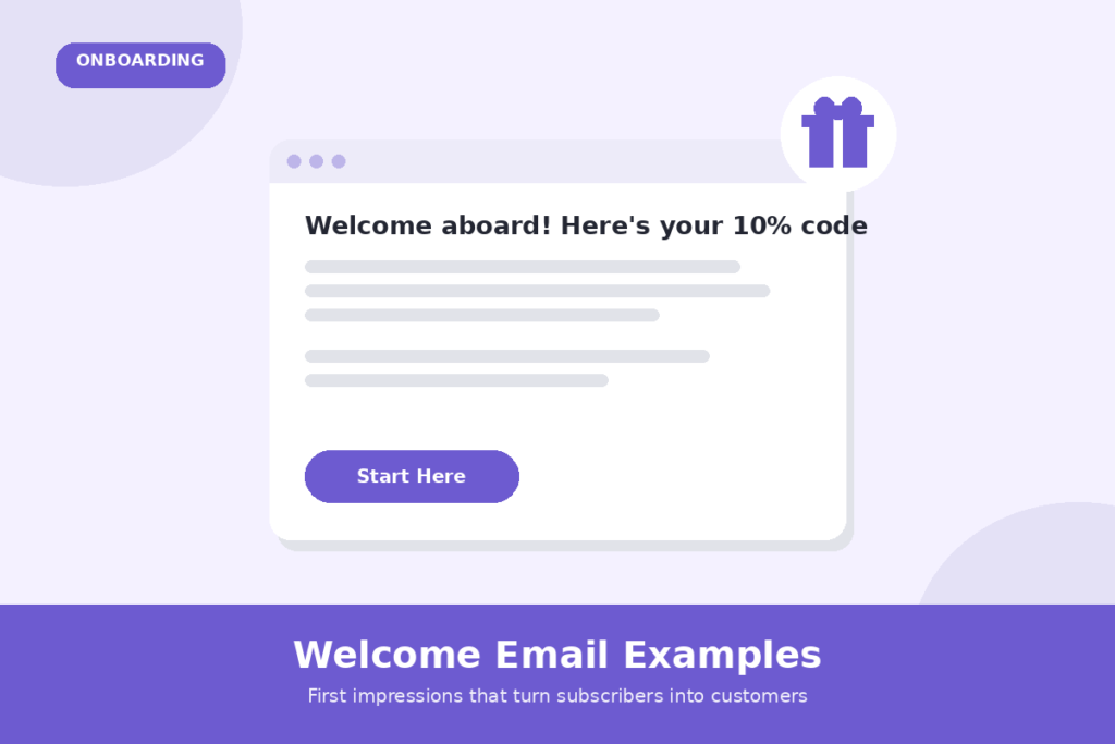 Welcome email examples