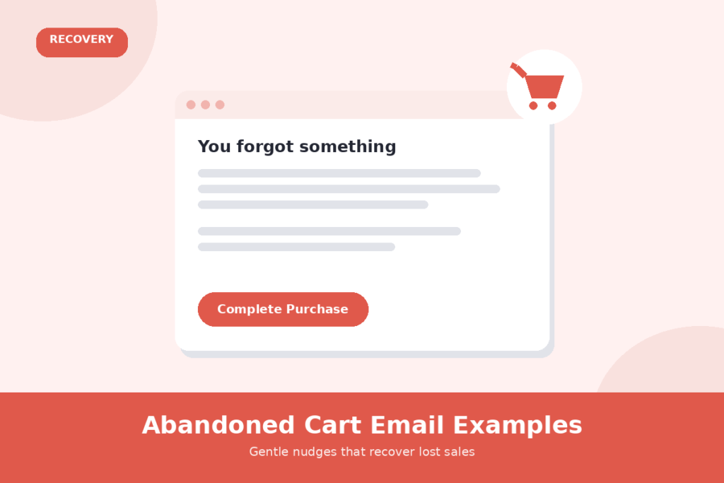 Abandoned cart email examples