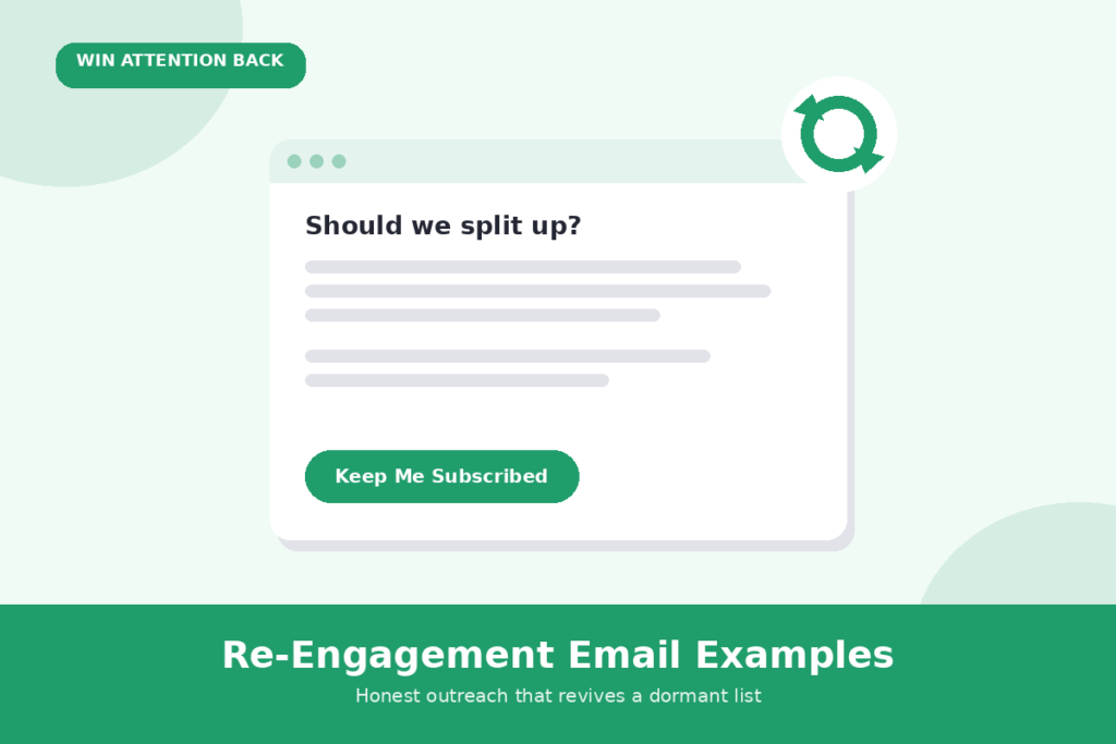 Re-Engagement email examples