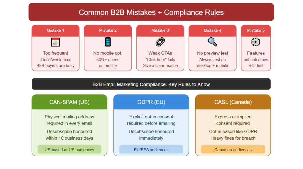 Common B2B mistake + compliance rule