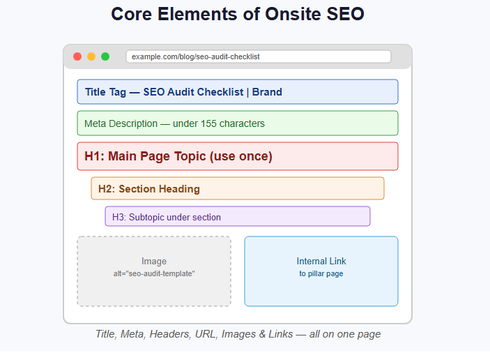 Core elements of onsite SEO