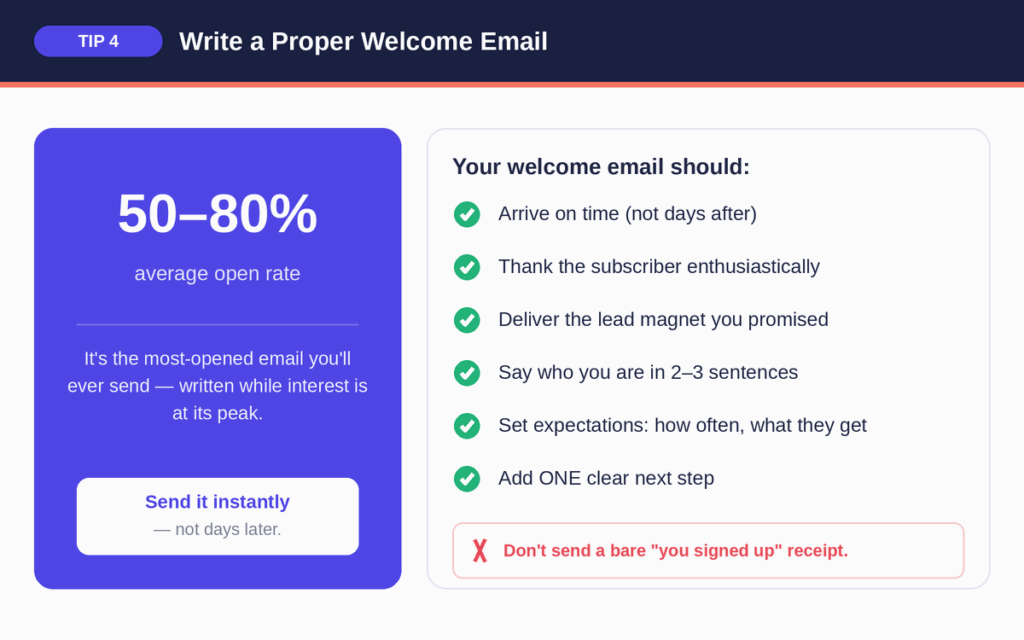 Write a Proper Welcome Email