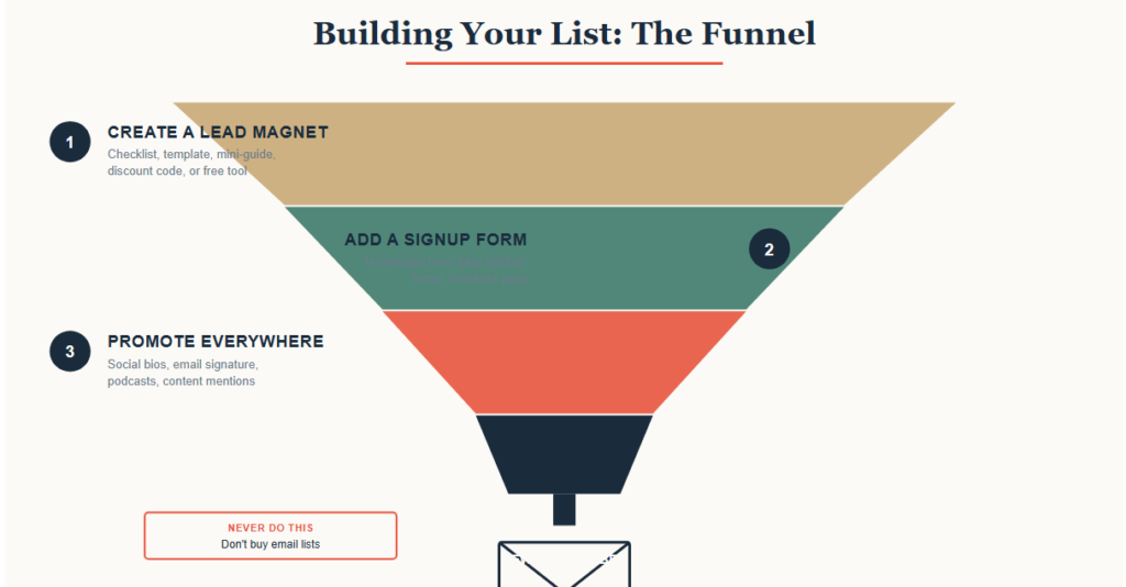 Building your list: The funnel