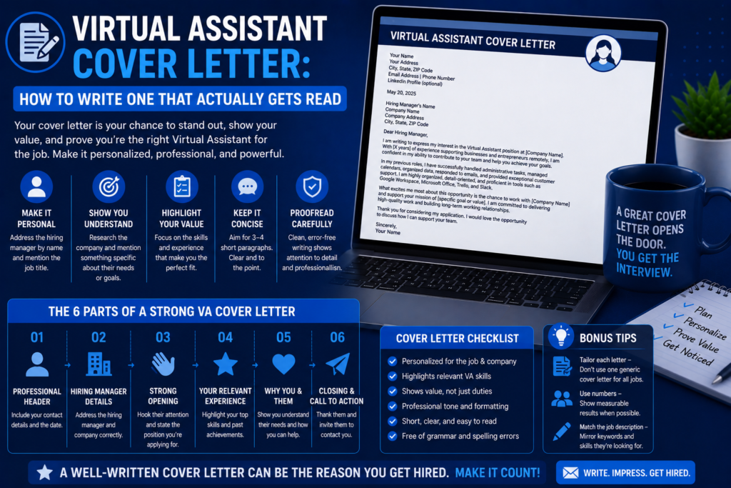 Virtual Assistant Cover Letter: How to Write One That Actually Gets Read