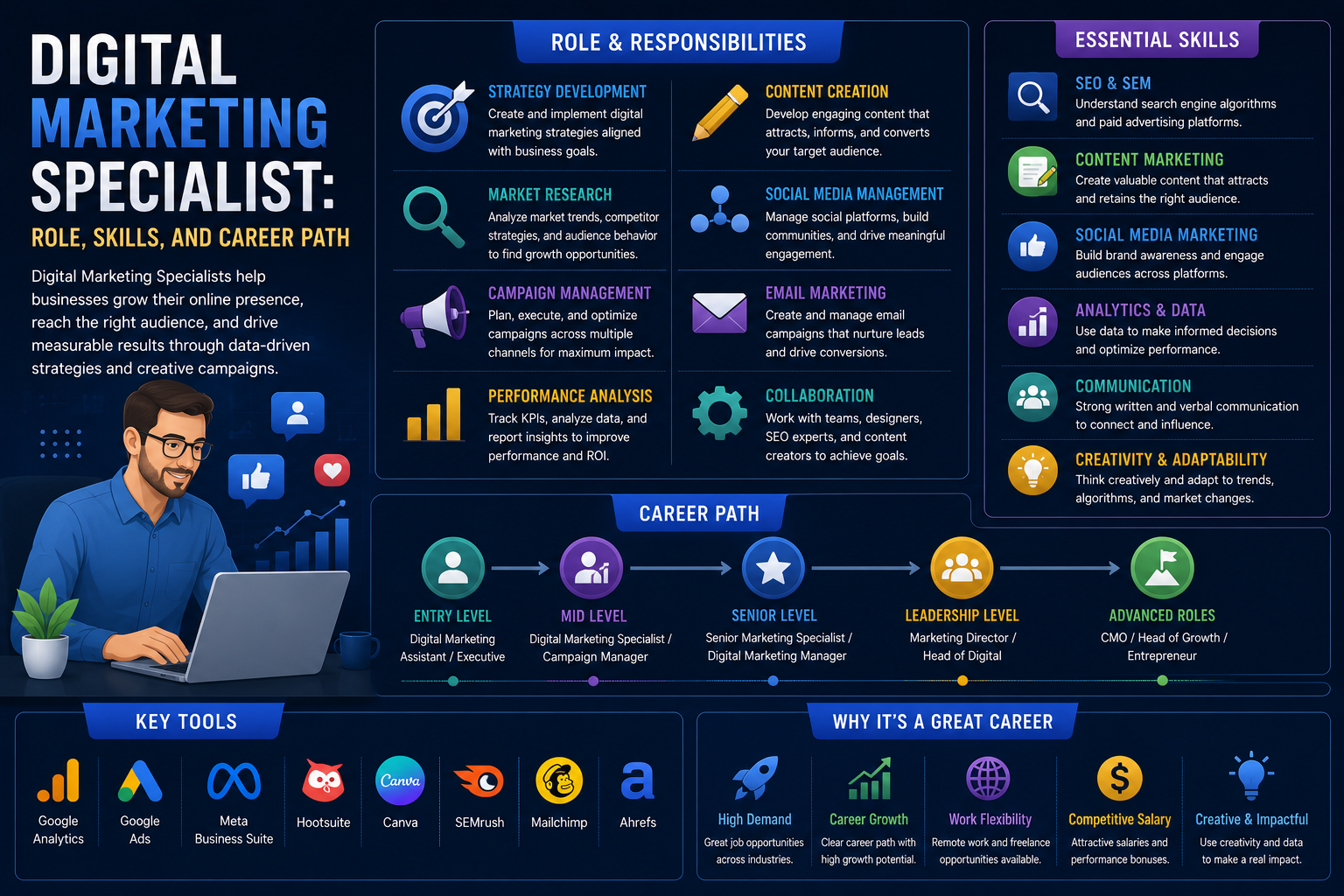 Digital Marketing Specialist: Role, Skills, and Career Path