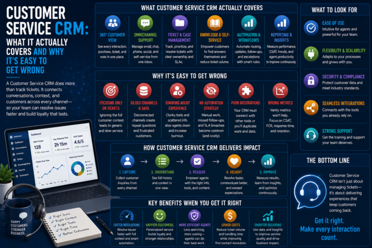 Customer Service CRM: What It Actually Covers and Why It's Easy to Get Wrong