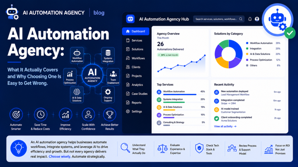 AI Automation Agency: What It Actually Covers and Why Choosing One Is Easy to Get Wrong