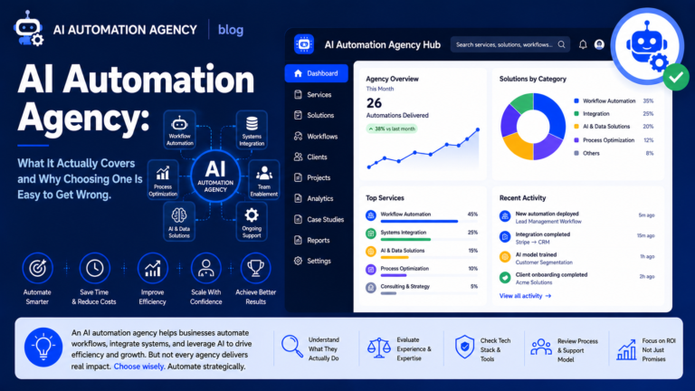 AI Automation Agency: What It Actually Covers and Why Choosing One Is Easy to Get Wrong