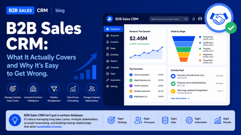 B2B Sales CRM: What It Actually Covers and Why It's Easy to Get Wrong