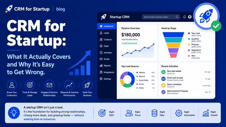 CRM for Startup: What It Actually Covers and Why It's Easy to Get Wrong