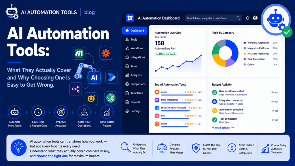 AI Automation Tools: What They Actually Cover and Why Choosing One Is Easy to Get Wrong