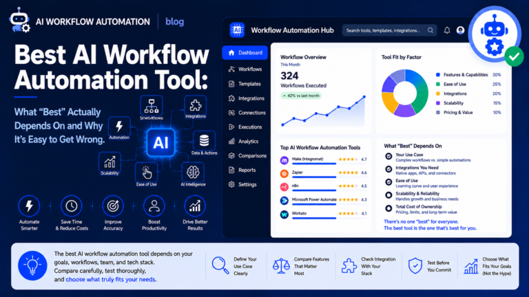Best AI Workflow Automation Tool: What "Best" Actually Depends On and Why It's Easy to Get Wrong