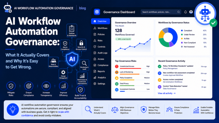 AI Workflow Automation Governance: What It Actually Covers and Why It's Easy to Get Wrong