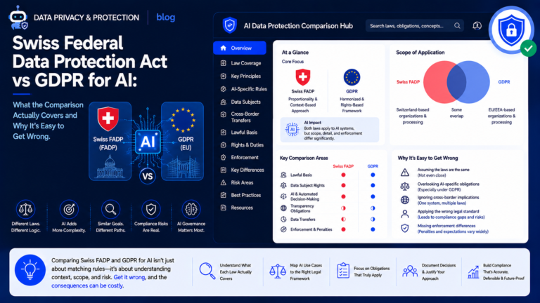 Swiss Federal Data Protection Act vs GDPR for AI: What the Comparison Actually Covers and Why It's Easy to Get Wrong