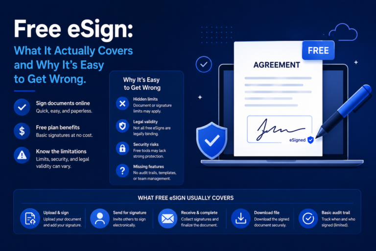 Free eSign: What It Actually Covers and Why It's Easy to Get Wrong