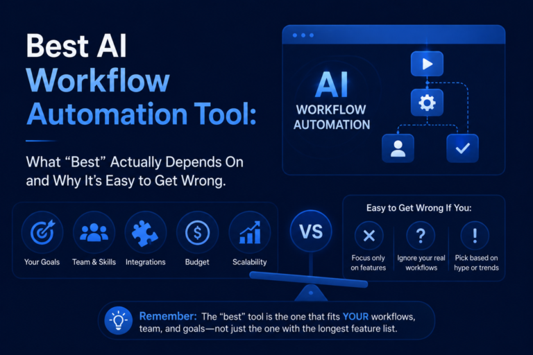 Best AI Workflow Automation Tool: What "Best" Actually Depends On and Why It's Easy to Get Wrong