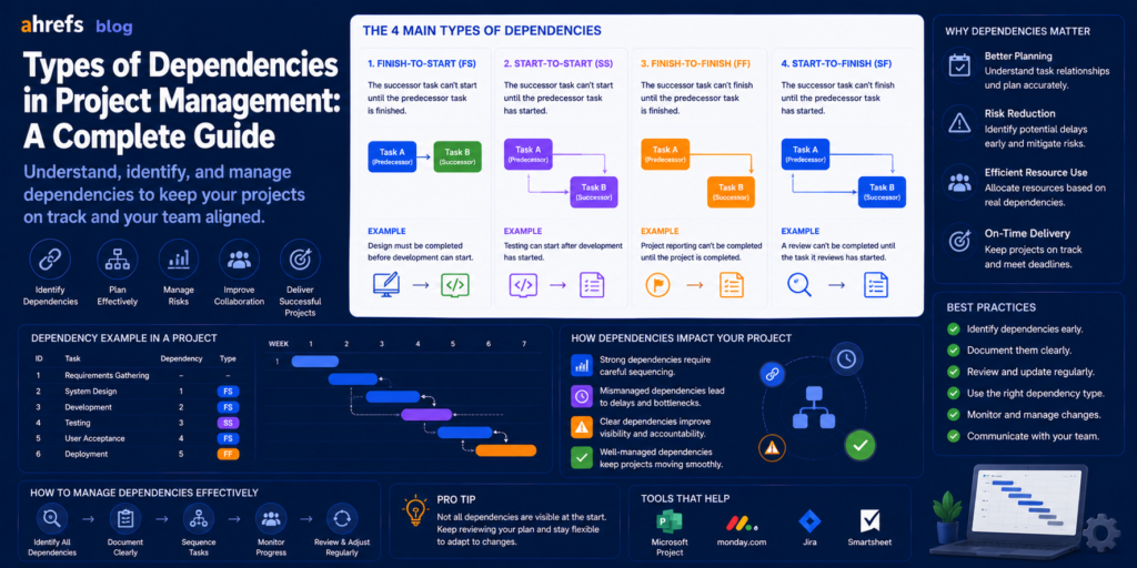 Types of Dependencies in Project Management: A Complete Guide