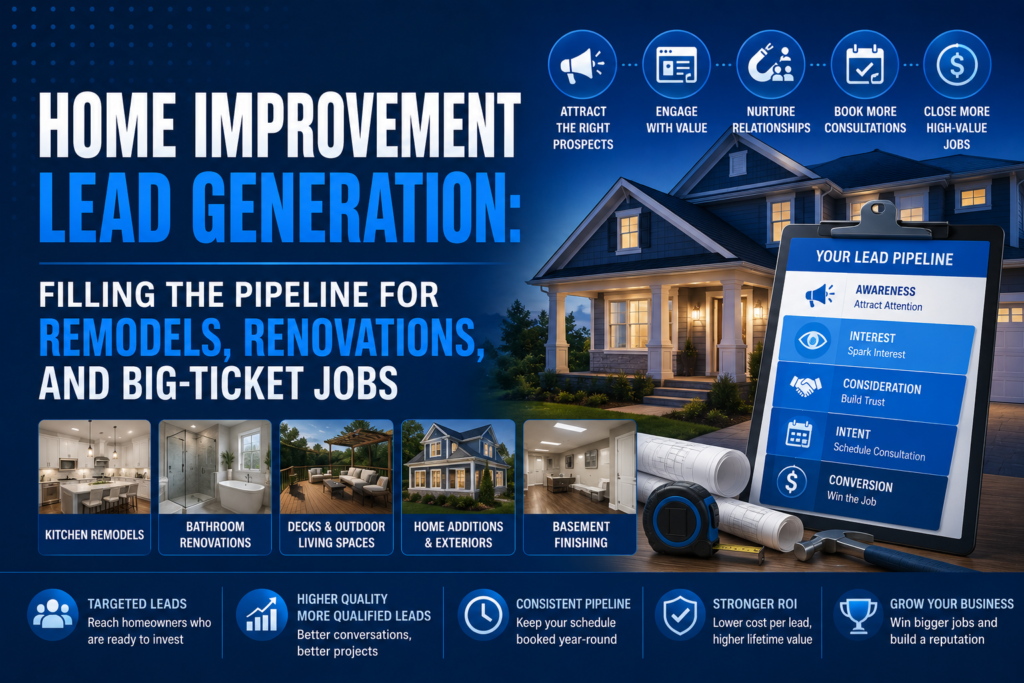 Home Improvement Lead Generation: Filling the Pipeline for Remodels, Renovations, and Big-Ticket Jobs