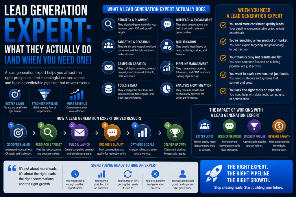 Lead Generation Expert: What They Actually Do (and When You Need One)