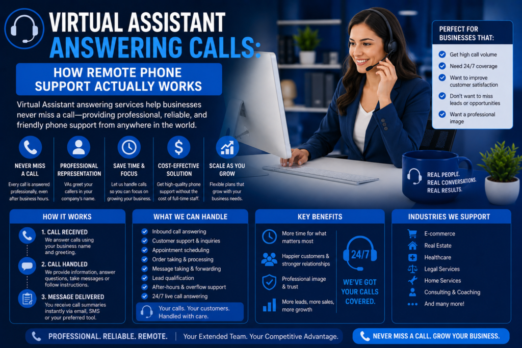 Virtual Assistant Answering Calls: How Remote Phone Support Actually Works