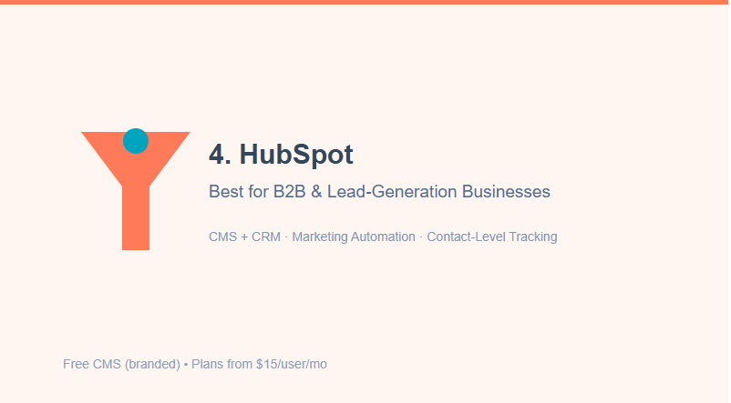 HubSpot, Best for B2B and Lead-Generation Businesses