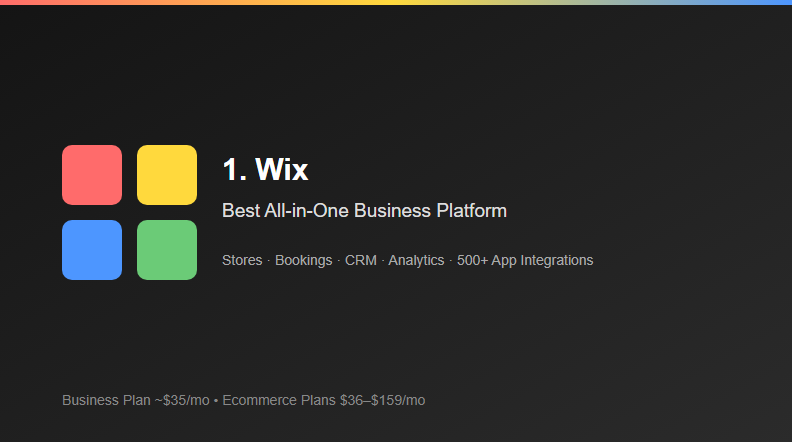 Wix, Best All-in-One Business Platform
