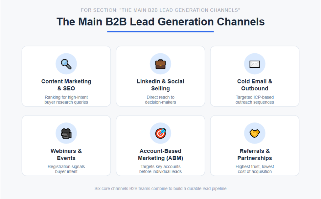 The Main B2B Lead Generation Channels