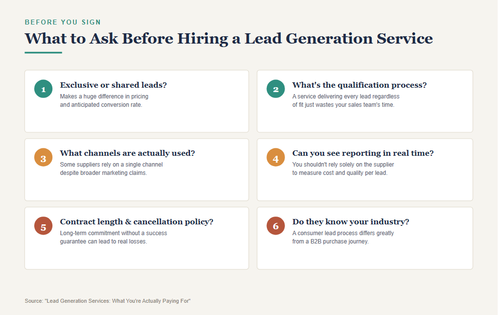 What to Ask Before Hiring a Lead Generation Service
