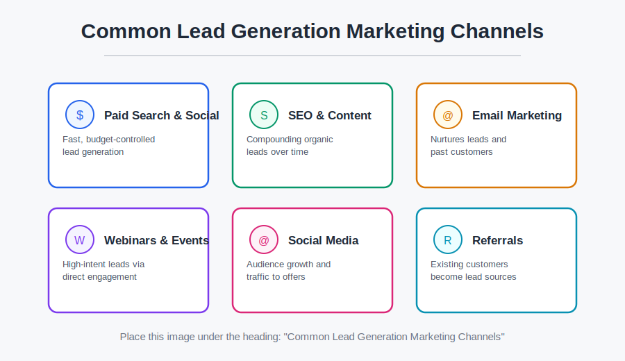 Common Lead Generation Marketing Channels