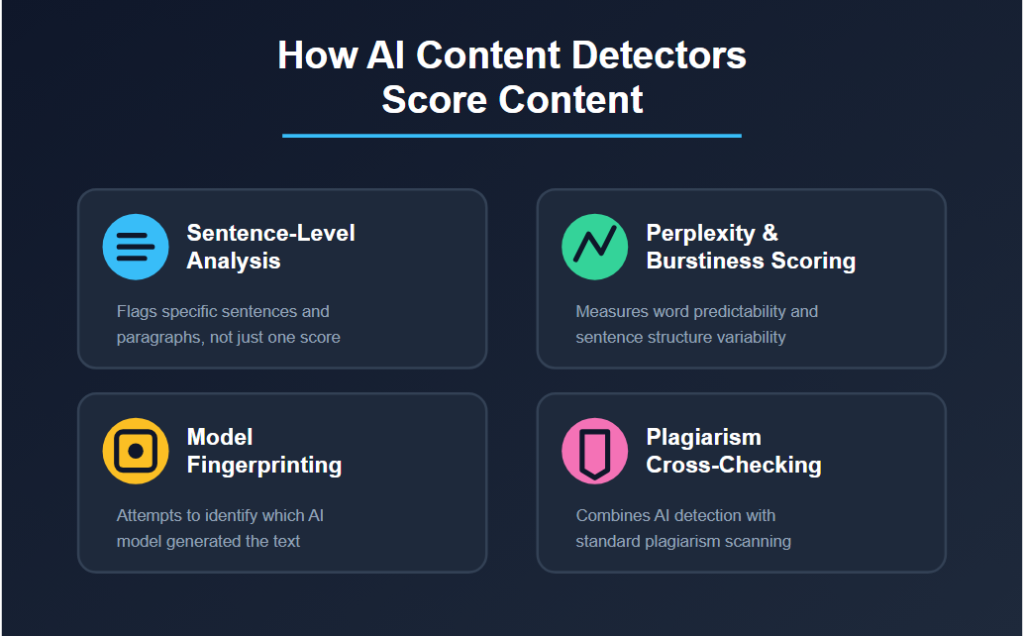 How AI Content Detectors Score Content