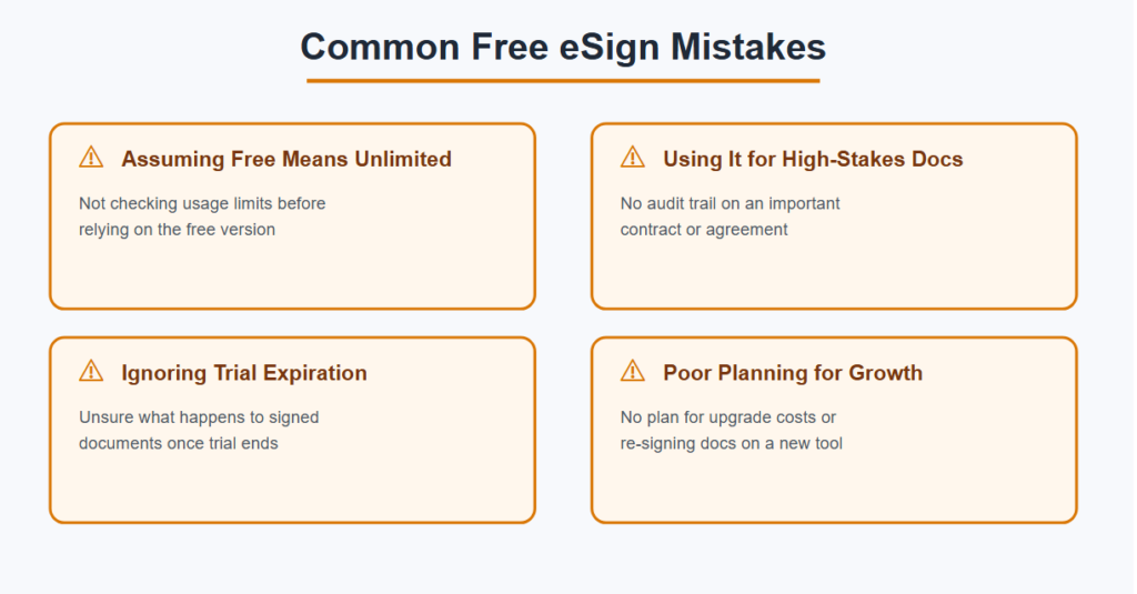 Common Free eSign Mistakes